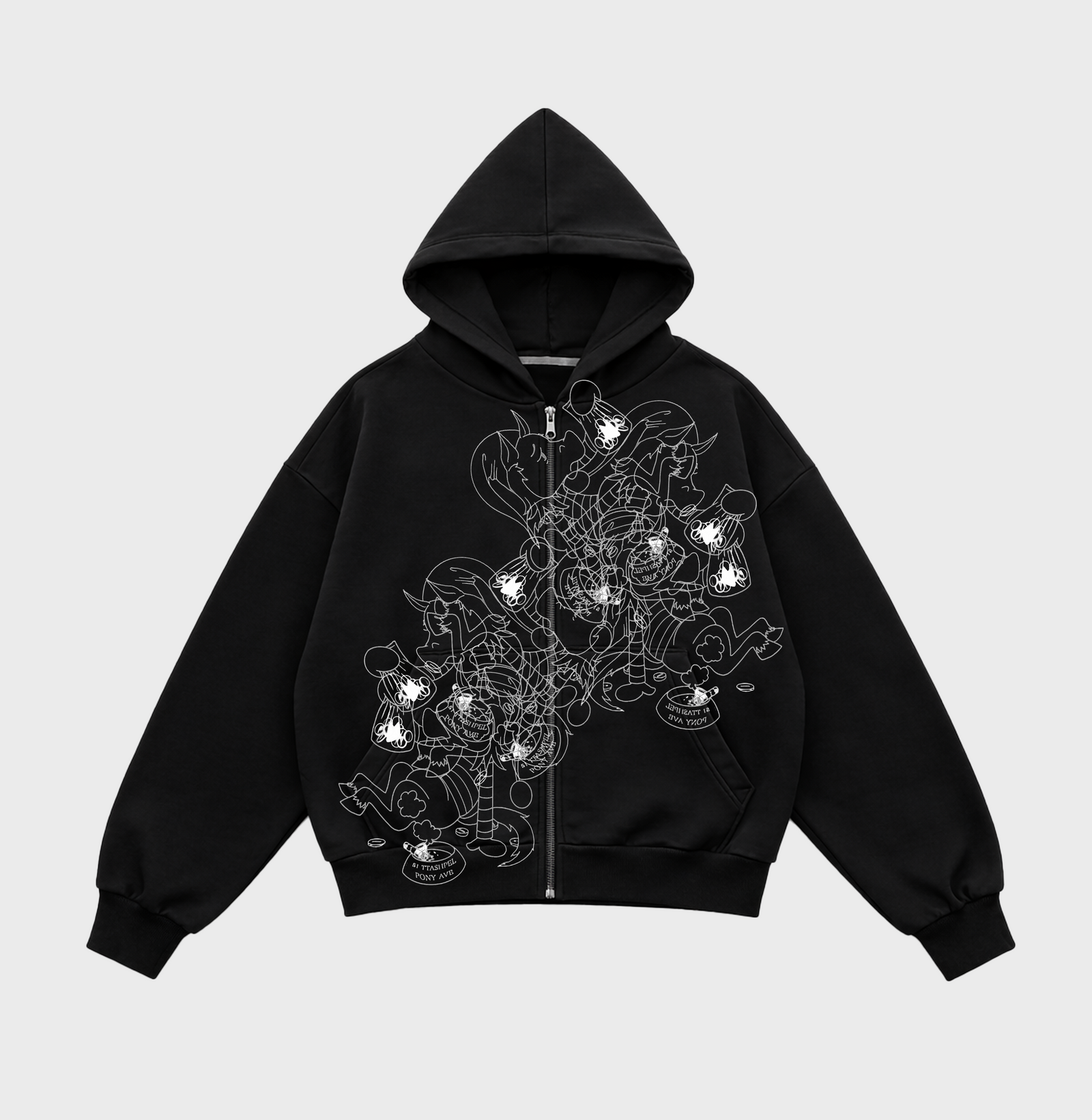THIN LINE ZIP UP HOODIE